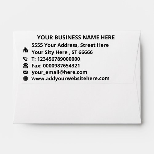 Business Company Address Information Personalized Envelope