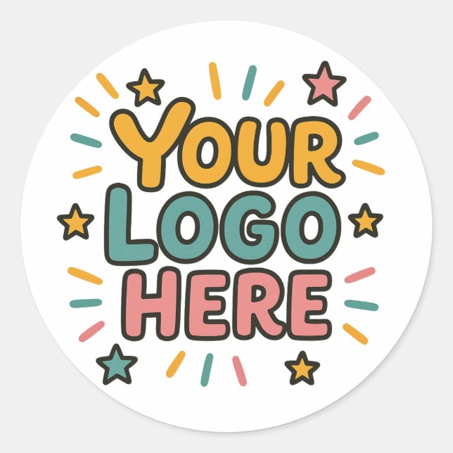 Business, Company, Advertising Your Logo Here Classic Round Sticker (Front)