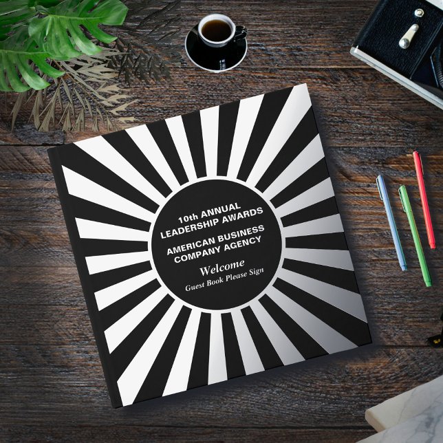 Business Company Awards Silver Personalized Foil Guest Book (Business Company Awards Silver Personalized Guest Book is great to have business attendees sign in. )