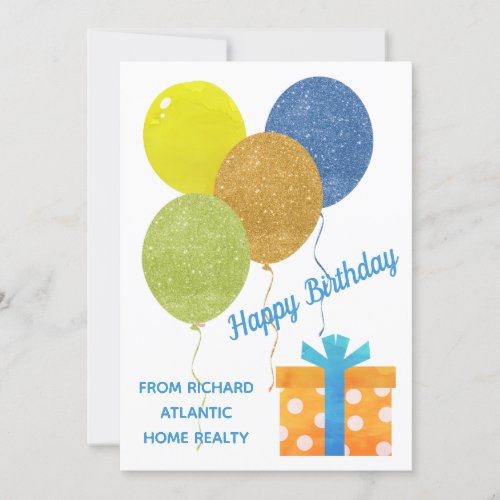 Business Company Birthday Card QR Code