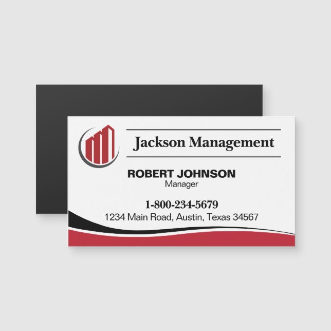 Business Company Card Magnet with Your Logo (Front/Back)