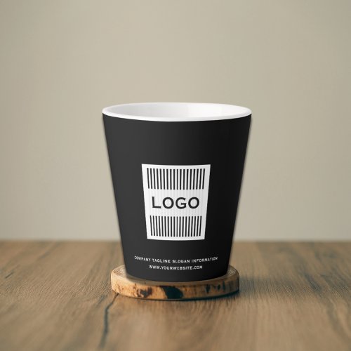 Business Company Corporate Logo Minimalist Black Latte Mug