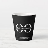 Business Company Corporate Logo Minimalist Latte Mug (Front)