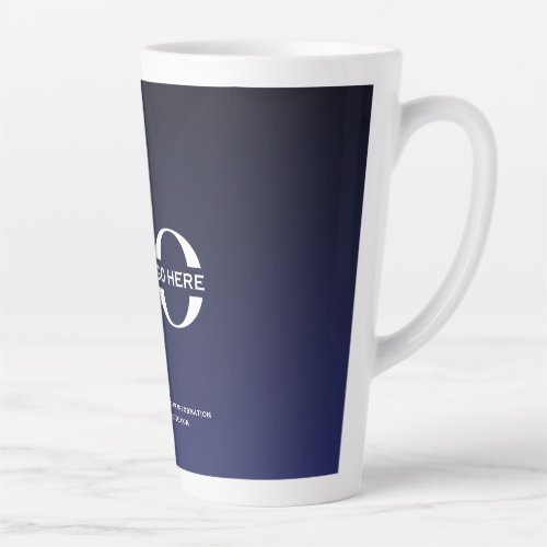 Business Company Corporate Logo Minimalist Navy Latte Mug