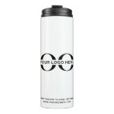 Digital Temperature Stainless Steel Classic Logo Design LV Tumbler - White