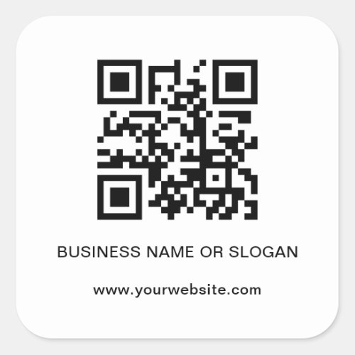 Business Company Corporate Professional QR Code Square Sticker