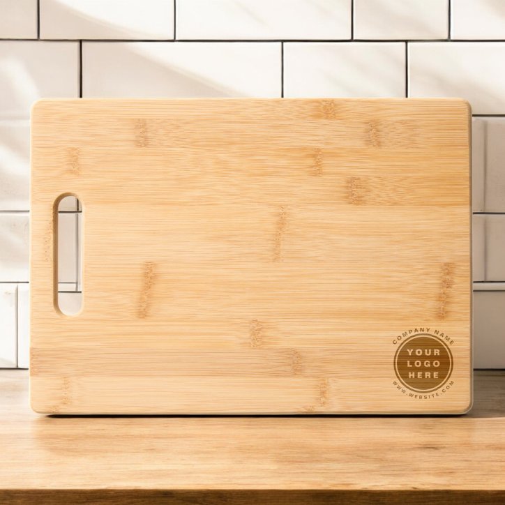 Business Company Corporate Your Logo Modern Engraved Cutting Board
