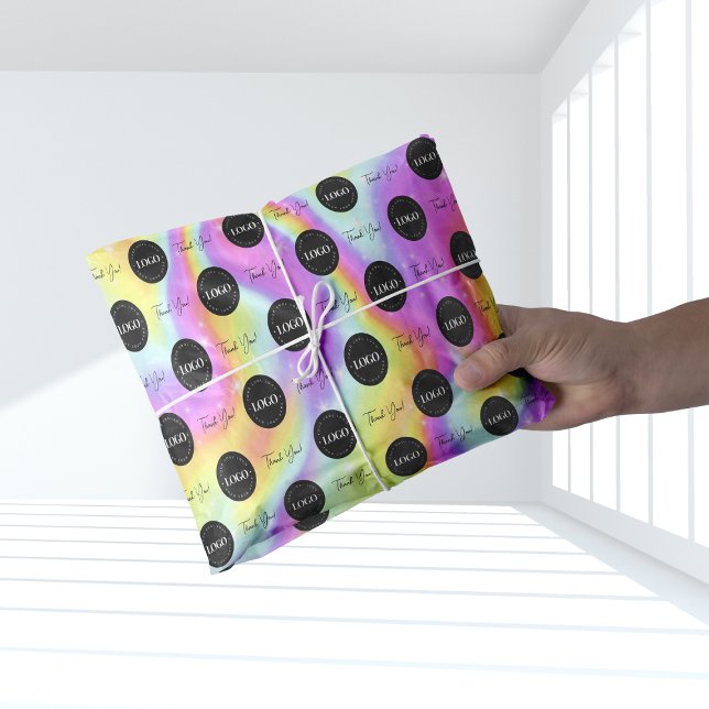 Business Company Custom Logo Thank You Holographic Tissue Paper (Creator Uploaded)