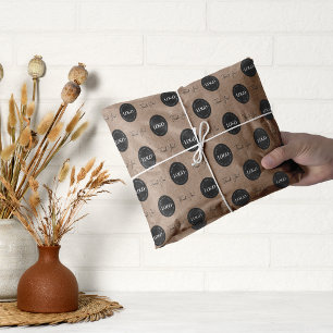 Business Company Custom Logo Thank You Kraft Look Tissue Paper