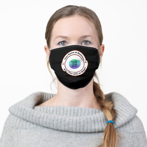 Business Company Employee Logo Brand Custom  Adult Cloth Face Mask