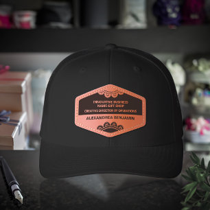 Business Company Employee Name Promotion Leather Patch Hat