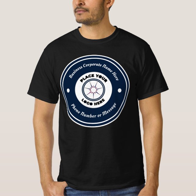Business Company Employee Staff Logo Personalize  T-Shirt (Front)
