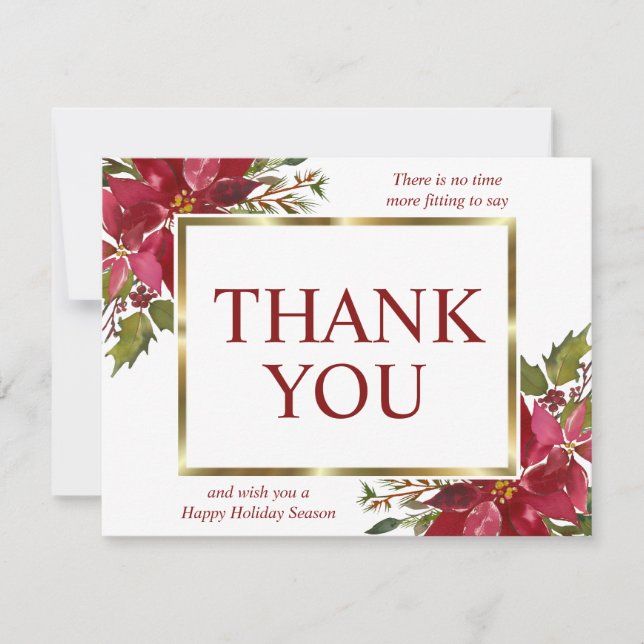 Business Company Holiday Christmas Thank You LOGO (Front)