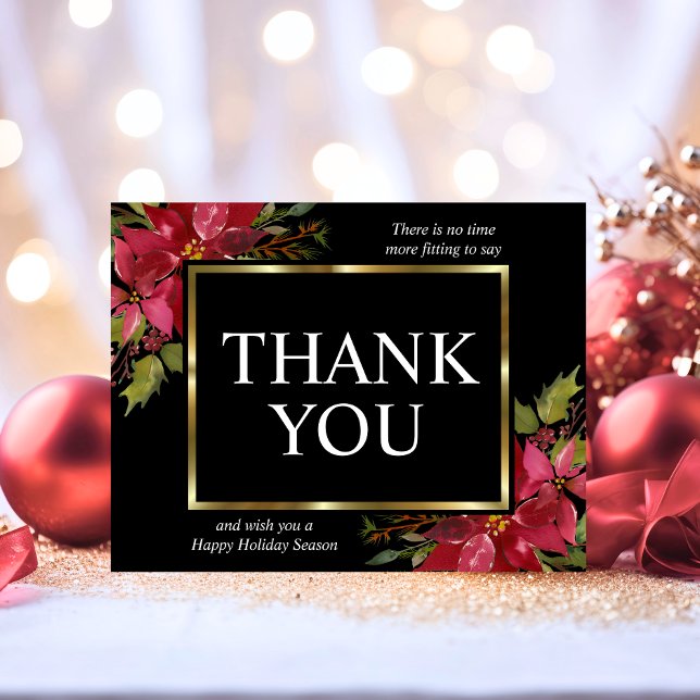 Business Company Holiday Christmas Thank You LOGO Card (Business Company Holiday Christmas Thank You LOGO)