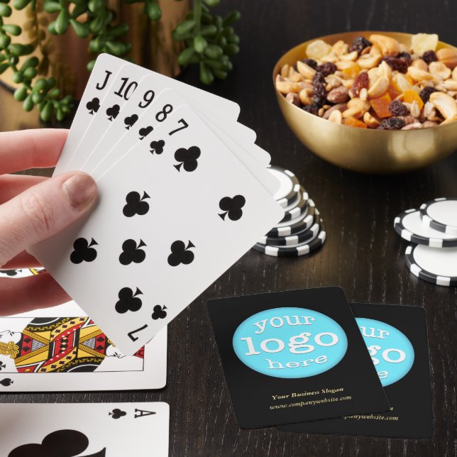 Business Company Hotel Club Event Team Logo Promo Poker Cards (In Situ)