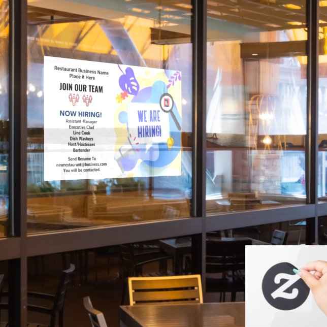 Business Company Jobs Now Hiring Join Our Team  Window Cling (Restaurant Window)
