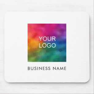 Business Company Logo Add Your Image Text Mouse Pad