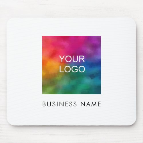 Business Company Logo Add Your Image Text Mouse Pad