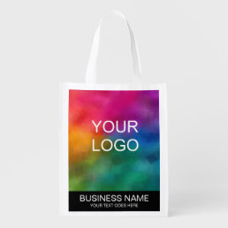 Business Company Logo And Text Here Template Grocery Bag