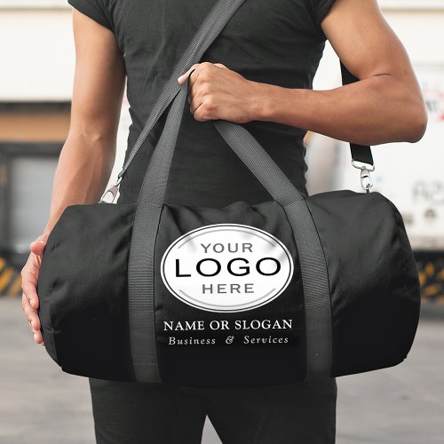 Business Company Logo Brand Modern Gym Swag Custom Duffle Bag