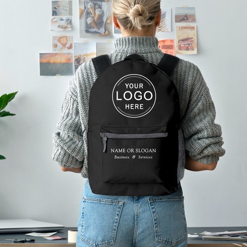 Business Company Logo Brand Modern Swag Promo Printed Backpack