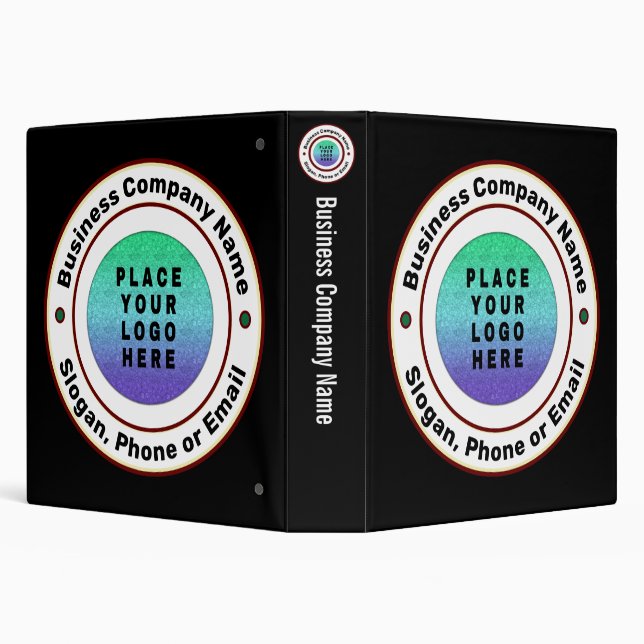  Business Company Logo Brand Professional Custom  3 Ring Binder (Background)