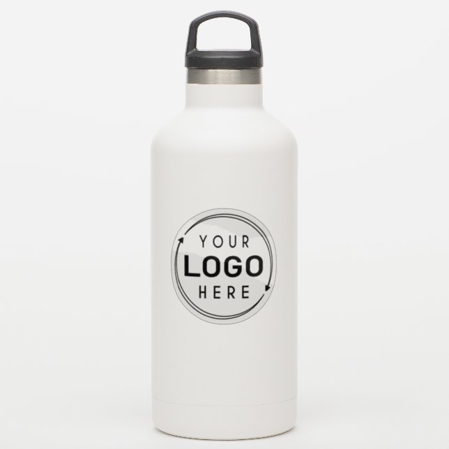 Business Company Logo Brand Water Bottle Clear Sticker (Waterbottle)