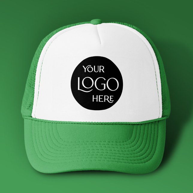 Business Company Logo Branded Employee Staff Green Trucker Hat (Creator Uploaded)