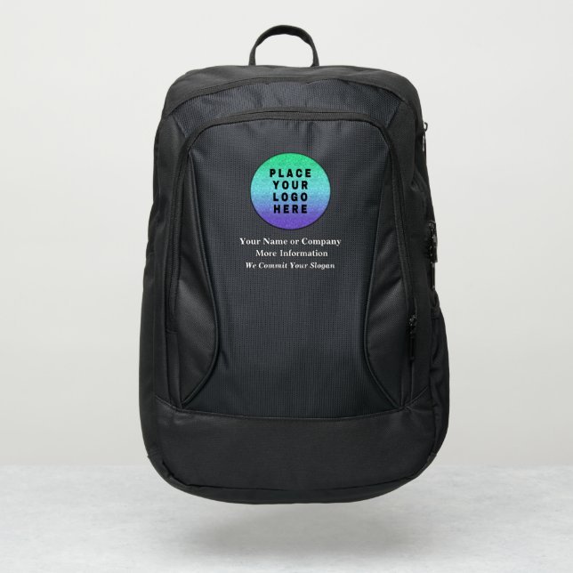 Business Company Logo Custom Port Authority® Backpack (Front)