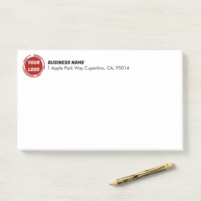 Business Company Logo CUSTOMIZABLE  Post-it Notes (On Desk)