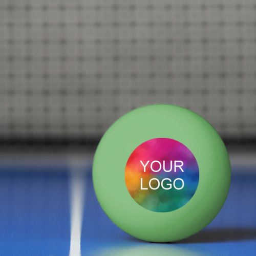 Business Company Logo Emblem Green Trendy Ping Pong Ball