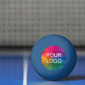 Business Company Logo Emblem Template Blue Ping Pong Ball