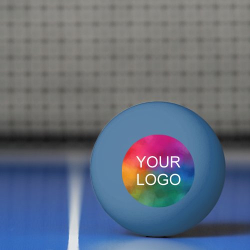Business Company Logo Emblem Template Blue Ping Pong Ball