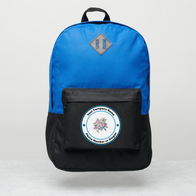 Business Company Logo Here Custom Port Authority® Backpack (Front)