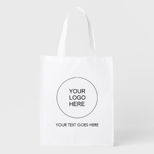 Business Company Logo Here Elegant Modern Grocery Bag