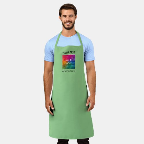 Business Company Logo Here Template Sage Green Apron