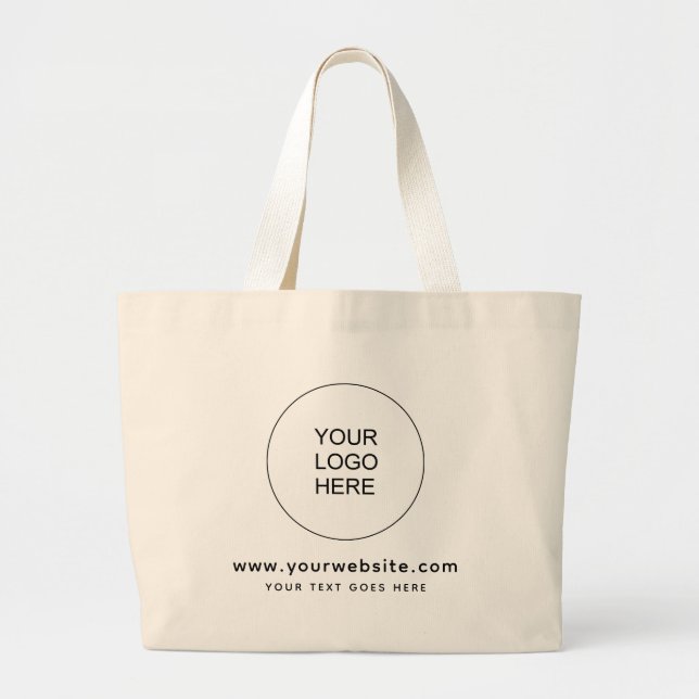Business Company Logo Here Website Double Sided Large Tote Bag (Front)