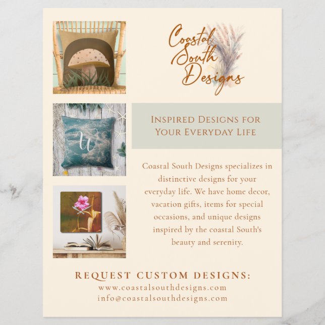 Business Company Logo Marketing 3-Photo Template Flyer (Front)