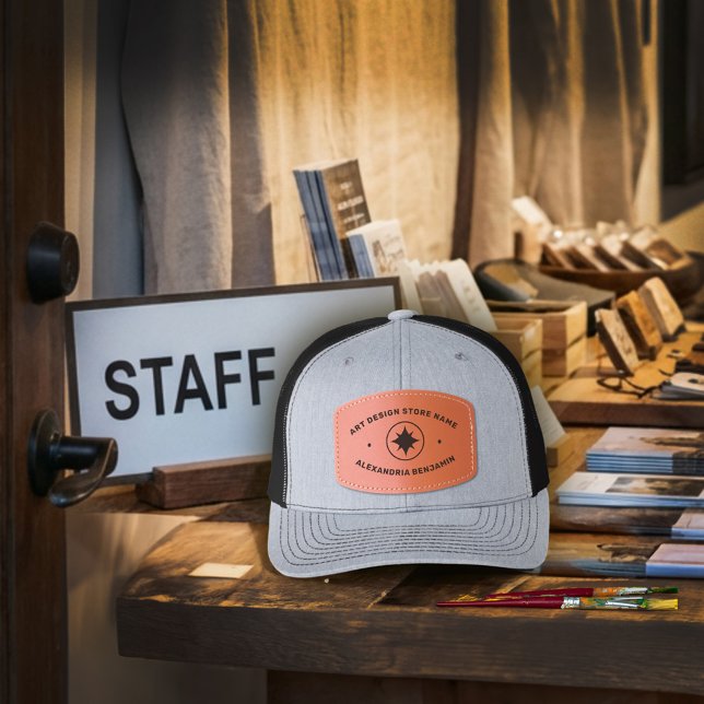 Business Company Logo Marketing Employee Custom Leather Patch Hat (Business Company Logo Marketing Employee Custom Leather Patch Hat personalize for your Businesss. )