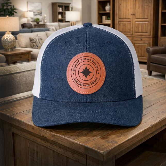 Business Company Logo Marketing Promotion Custom Leather Patch Hat (Business Company Logo Marketing Promotion Custom Leather Patch Hat to personalize for your business.)