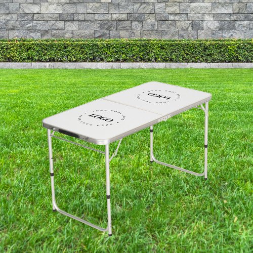 Business Company Logo Minimalist Folding Table