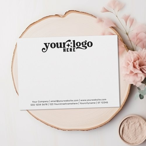 Business Company Logo Minimalist Professional Note Card
