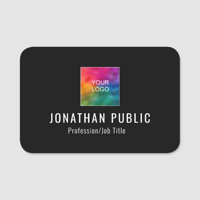 Business Company Logo Name Here Personalized Tag (Front)