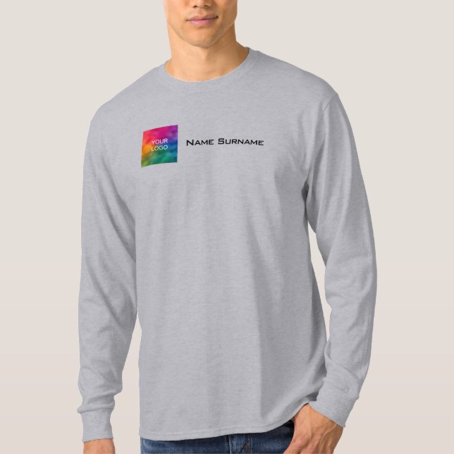 Business Company Logo Name Surname Men's T-Shirt (Front)