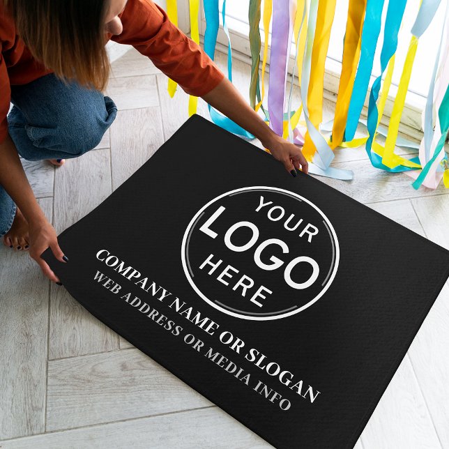 Business Company Logo or Brand Modern Doormat (Several sizes to choose from. Easily edit to change colors text and more.)