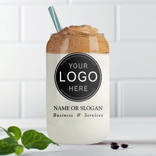 Business Company Logo or Brand Modern Professional Can Glass