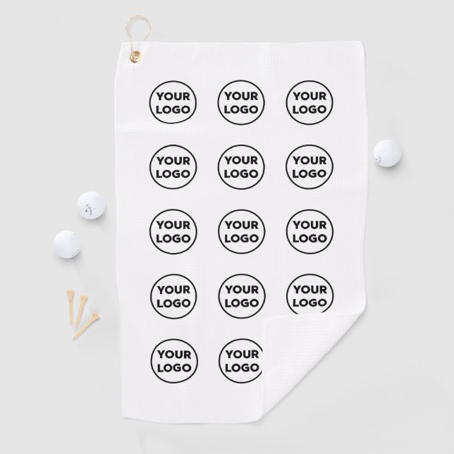 Business Company Logo Pattern Golf Towel (InSitu)