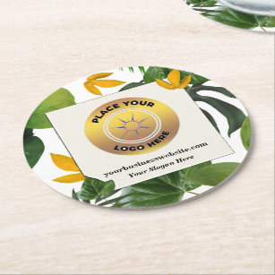 Business Company Logo Promotional Brand Custom Round Paper Coaster