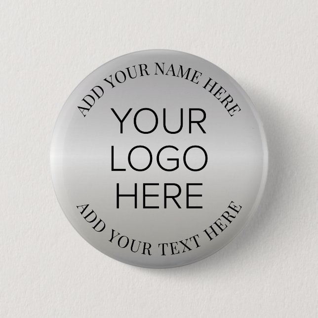 Business Company Logo Promotional Button (Front)