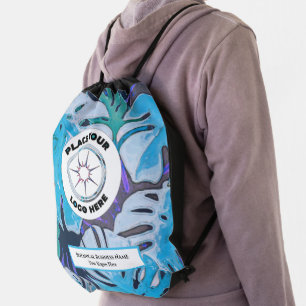 Business Company Logo Promotional Marketing Drawstring Bag